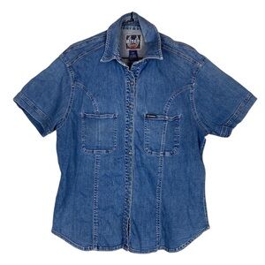 Vintage Harley Davidson denim top